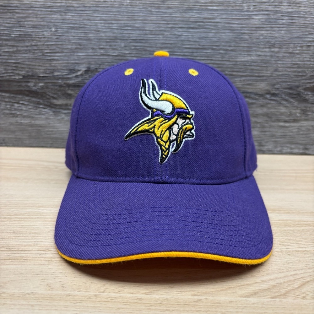 Minnesota Vikings Hat Cap Strap Back Purple Yellow NFL Football